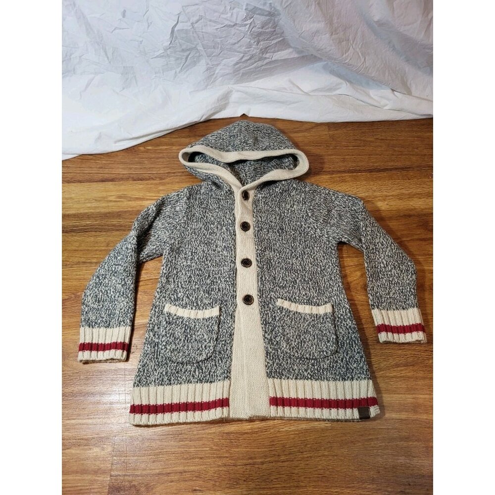 Roots Cabin Youth Size 5T Hooded Cardigan Sock Puppet‎ Color